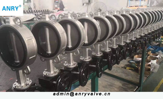 Soft Sealing Stainless Steel PTFE Seats CI Body  Wafer Lug Type Butterfly Valve