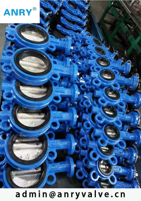 Soft Sealing Stainless Steel PTFE Seats CI Body  Wafer Lug Type Butterfly Valve