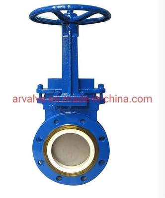 DN600 4Bar Gum Rubber WCB Bi Directional Knife Gate Valve