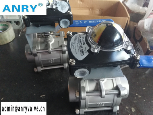 3PCS BSP SS304 SS316 CF8M Body PTFE Seat Thread Ball Valve